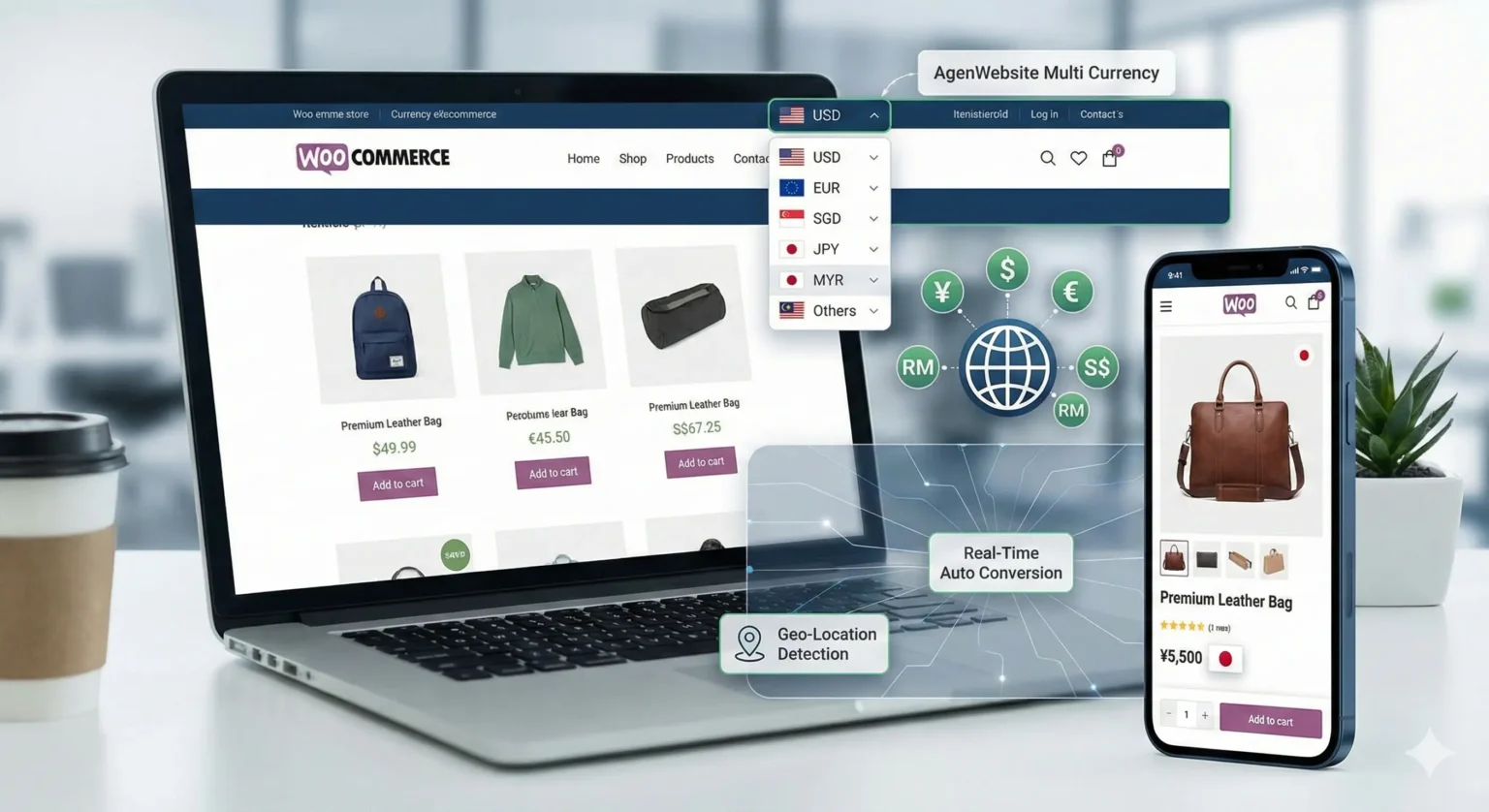 Multi Currency, produk yang termasuk dalam paket langganan AgenWebsite